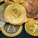 coins representing cryptocurrency